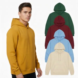 Custom Logo Men's Pure Cotton Hoodie (2) Custom Logo Men's Pure Cotton Hoodie