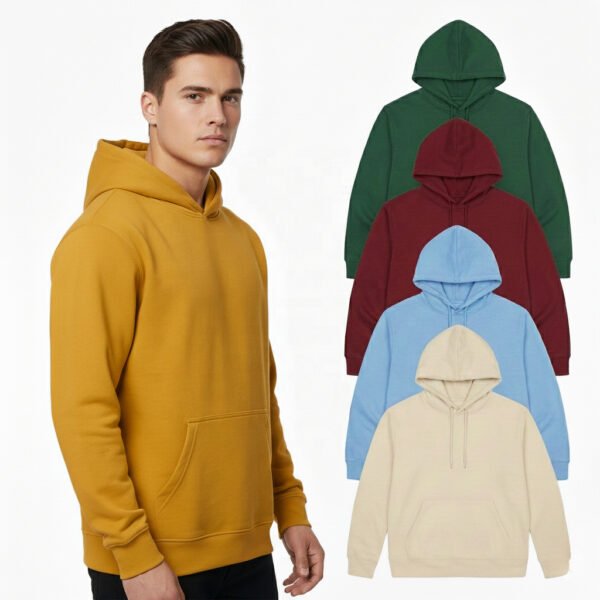 Custom Logo Men's Pure Cotton Hoodie