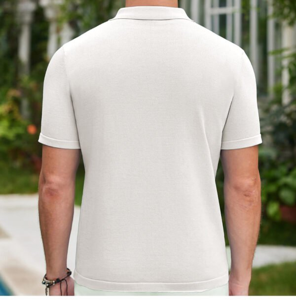 main-image-3 Summer Men's Business Button Down Collar Knitted Polo Shirts Cool Ice Silk Sweater Shirt