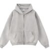 Custom Vintage Style Acid Washed Long Sleeve Oversized Zip up Men's Hoodies Hooded Jacket for Men