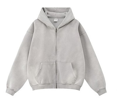 Custom Vintage Style Acid Washed Long Sleeve Oversized Zip up Men's Hoodies Hooded Jacket for Men