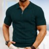 main-image-4 Summer Men's Business Button Down Collar Knitted Polo Shirts Cool Ice Silk Sweater Shirt