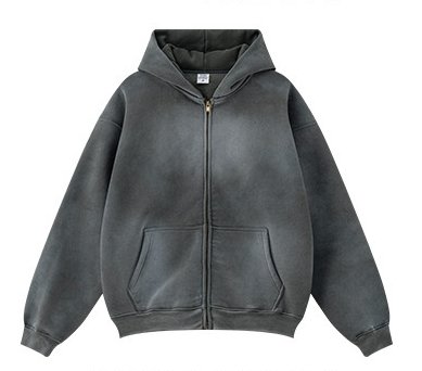 Custom Vintage Style Acid Washed Long Sleeve Oversized Zip up Men's Hoodies Hooded Jacket for Men