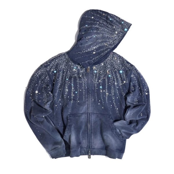 main_image_1 (1) Luxury Embroidered Hoodie with Rhinestones Solid Pattern Soft Cotton Terry for Casual Streetwear