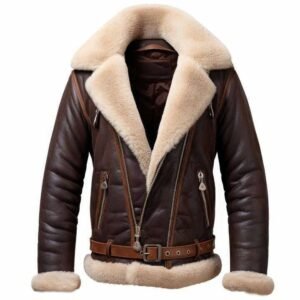 Leather Jackets Distressed Eco-friendly High Street Front Stand Collar Winter Sleek Rib Knit Soft Zipper Flight Aviator Bomber