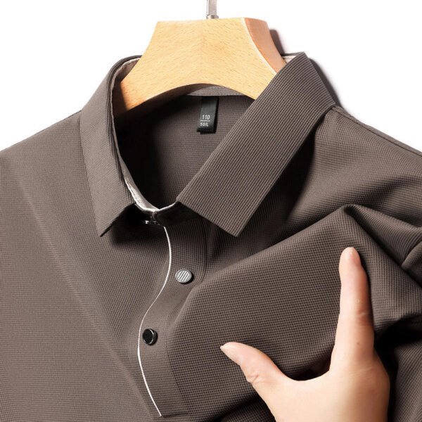 main_image_1 (1) Seamless Ice Silk Polo Shirt for Middle-aged Men Summer Business Casual Skin Friendly Breathable Lapel