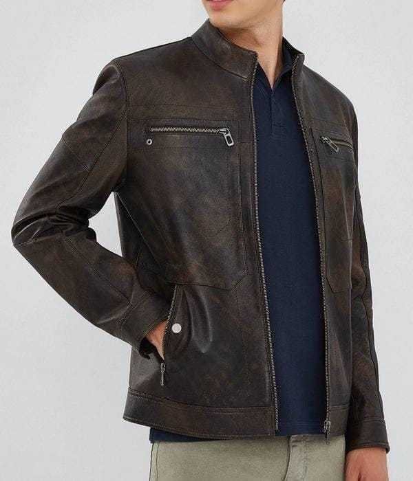 Leather Coat for Women Aviator Suede Jackets with Silk Zipper