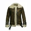 Customized Sheep Leather Bomber Leather Jacket With Fur Lining for Men