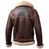 main_image_2 (1) Leather Jackets Distressed Eco-friendly High Street Front Stand Collar Winter Sleek Rib Knit Soft Zipper Flight Aviator Bomber