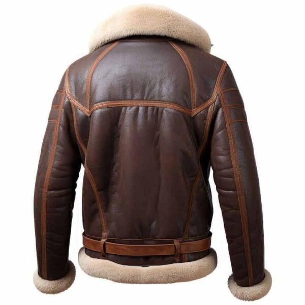 main_image_2 (1) Leather Jackets Distressed Eco-friendly High Street Front Stand Collar Winter Sleek Rib Knit Soft Zipper Flight Aviator Bomber