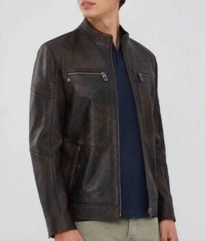 Leather Coat for Women Aviator Suede Jackets with Silk Zipper