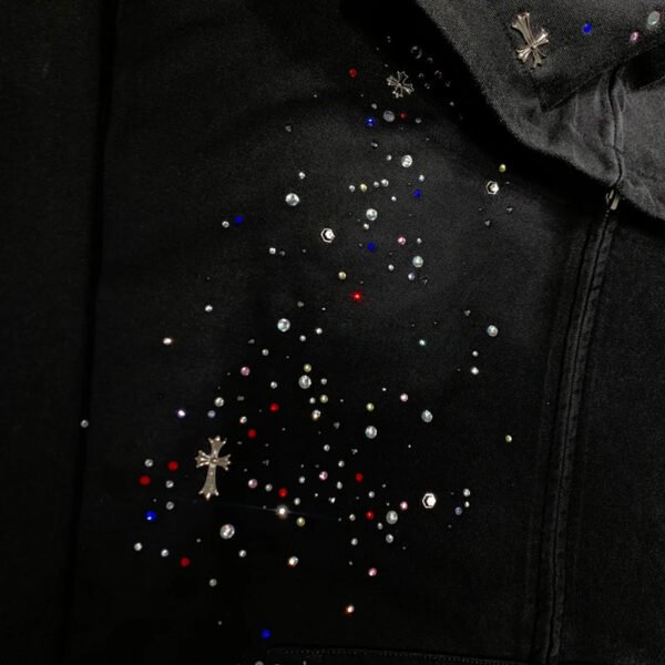 main_image_3 (1) Luxury Embroidered Hoodie with Rhinestones Solid Pattern Soft Cotton Terry for Casual Streetwear