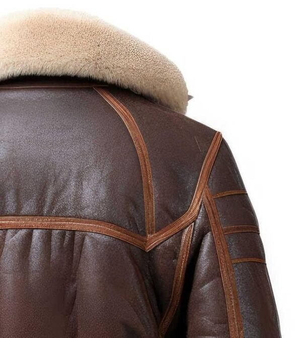 main_image_3 (1) Leather Jackets Distressed Eco-friendly High Street Front Stand Collar Winter Sleek Rib Knit Soft Zipper Flight Aviator Bomber