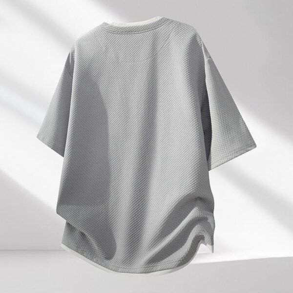 Summer New Arrival Crew Neck Men T Shirt Loose Casual Creative Design Trendy Fashion Short Sleeve Tee