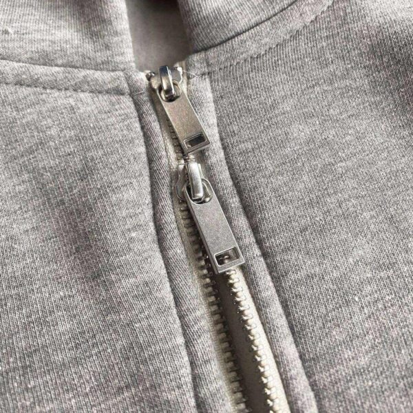 Wholesale Winter Customized Men's Double Zip up Oversized Cotton Hoodie 500 Gsm French Terry Boxy Cropped Hoodie