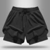 Casual Men's Mid-Waist Sweat Shorts Quick Dry Cotton Gym Wear Vintage for Outdoor Running Basketball Canvas Sweat Absorption
