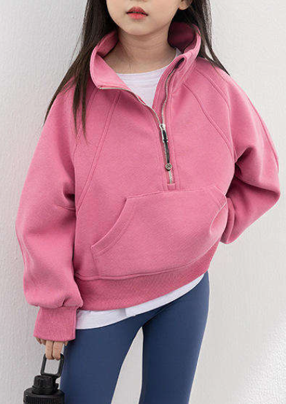 Customization Fashion Plain Oversize Cotton Baby Hoodies & Sweatshirts Girl Quarter Zip Hoodie Baby Pullover Jackets Outwears
