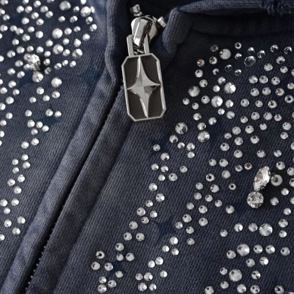 main_image_4 (1) Luxury Embroidered Hoodie with Rhinestones Solid Pattern Soft Cotton Terry for Casual Streetwear