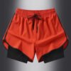 Casual Men's Mid-Waist Sweat Shorts Quick Dry Cotton Gym Wear Vintage for Outdoor Running Basketball Canvas Sweat Absorption