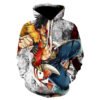 3D Hot Anime One Piece Zoro Hoodie Knitted Solid Casual Sweatshirt Harajuku Hooded Jacket Men Tracksuit