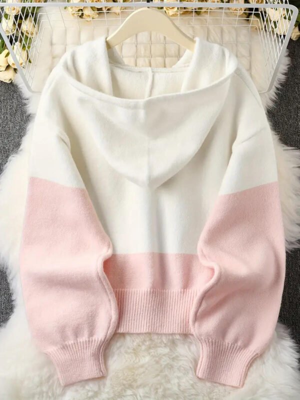 High Quality Winter Autumn Cashmere Wool Women's Hoodie Sweater Elegant Button Cardigan Sweaters