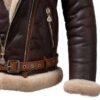main_image_5 (1) Leather Jackets Distressed Eco-friendly High Street Front Stand Collar Winter Sleek Rib Knit Soft Zipper Flight Aviator Bomber