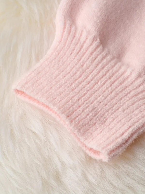 High Quality Winter Autumn Cashmere Wool Women's Hoodie Sweater Elegant Button Cardigan Sweaters