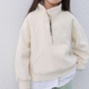 Customization Fashion Plain Oversize Cotton Baby Hoodies & Sweatshirts Girl Quarter Zip Hoodie Baby Pullover Jackets Outwears