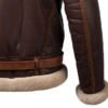 main_image_6 (1) Leather Jackets Distressed Eco-friendly High Street Front Stand Collar Winter Sleek Rib Knit Soft Zipper Flight Aviator Bomber