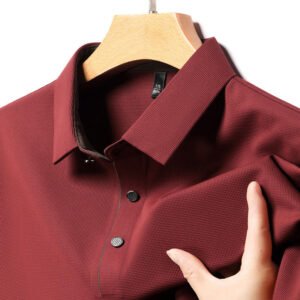 main_image_6 (1) Seamless Ice Silk Polo Shirt for Middle-aged Men Summer Business Casual Skin Friendly Breathable Lapel