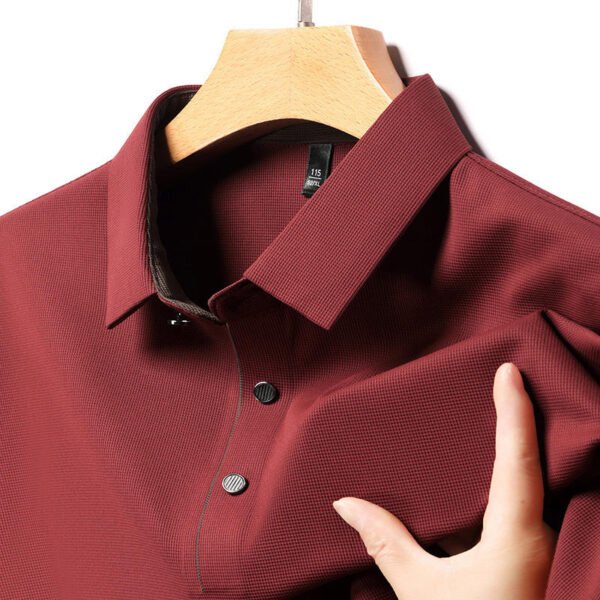 main_image_6 (1) Seamless Ice Silk Polo Shirt for Middle-aged Men Summer Business Casual Skin Friendly Breathable Lapel
