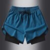 Casual Men's Mid-Waist Sweat Shorts Quick Dry Cotton Gym Wear Vintage for Outdoor Running Basketball Canvas Sweat Absorption