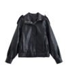 Men's Oversized Vintage Leather Biker Jacket