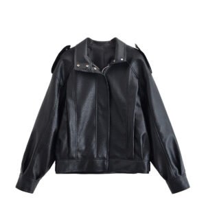 Men's Oversized Vintage Leather Biker Jacket