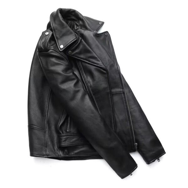 Wholesale Men's Slim Fit Crocodile Embossed Goat Leather Biker Jacket