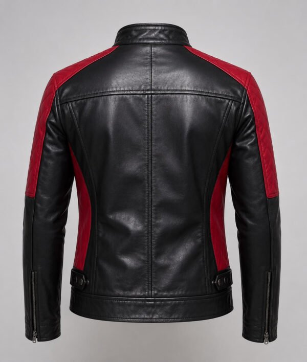 Wholesale Men's Two-Tone Leather Biker Jacket