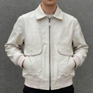 Men's Custom Vintage Leather Bomber Jacket