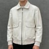 Men's Custom Vintage Leather Bomber Jacket