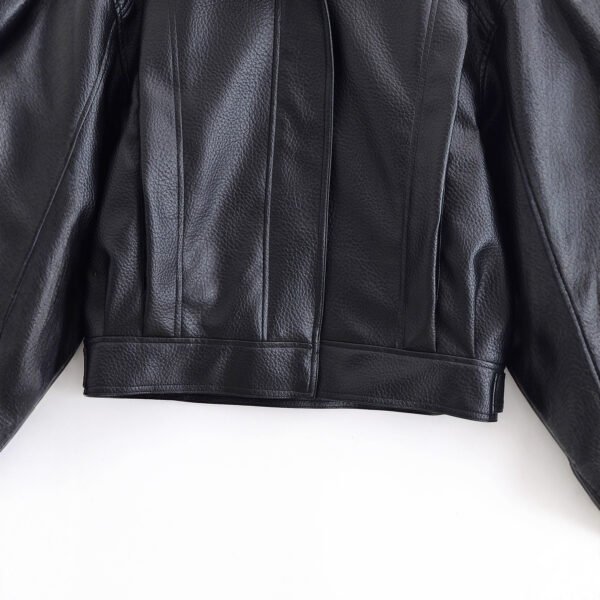 Men's Oversized Vintage Leather Biker Jacket