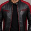 Wholesale Men's Two-Tone Leather Biker Jacket
