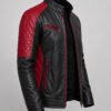 Wholesale Men's Two-Tone Leather Biker Jacket