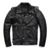 Wholesale Men's Slim Fit Crocodile Embossed Goat Leather Biker Jacket