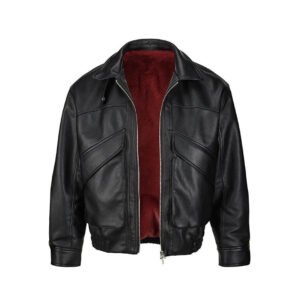 Men's Custom Oversized Fleece-Lined Leather Flight Jacket