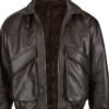 Men's Custom Oversized Fleece-Lined Leather Flight Jacket