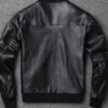 blck jacket2 Custom Men’s Genuine Leather Bomber Jacket
