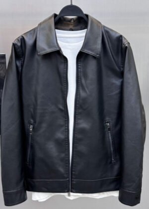 Men's Custom PU Synthetic Leather Casual Jacket