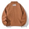brown jck2 Custom Men’s Suede Windbreaker Jacket