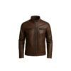 Men's Custom Quilted Shoulder Leather Biker Jacket