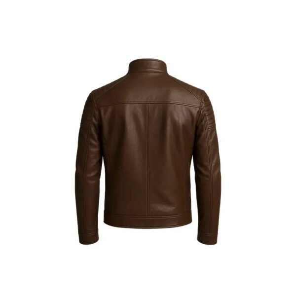 Men's Custom Quilted Shoulder Leather Biker Jacket