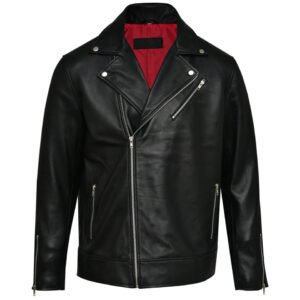 Men's Custom Genuine Leather Biker Jacket